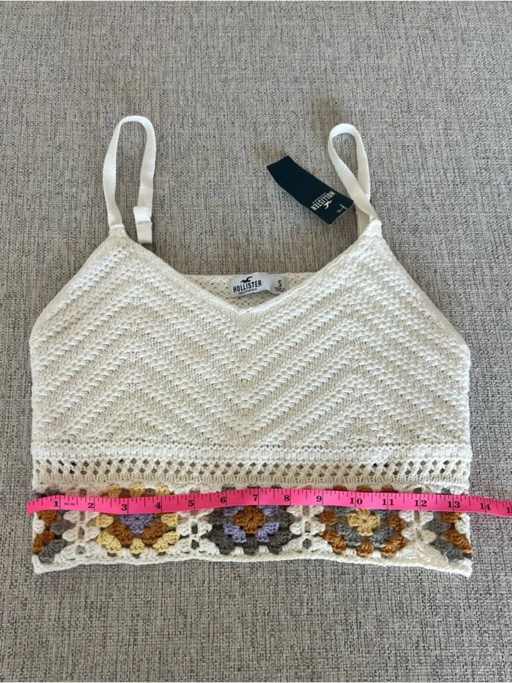 Hollister Boho Crochet Knit Crop Top - Picture 7 of 8